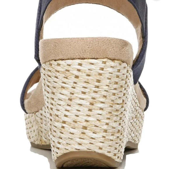 Life Stride Womens Delta Slingback Espadrille Ankle Strap Wedge Sandals in Navy - Picture 4 of 10